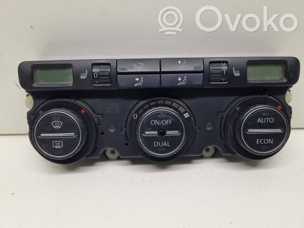 Volkswagen PASSAT B6 Gaisa kondicioniera / klimata kontroles / salona apsildes vadības bloks (salonā) 