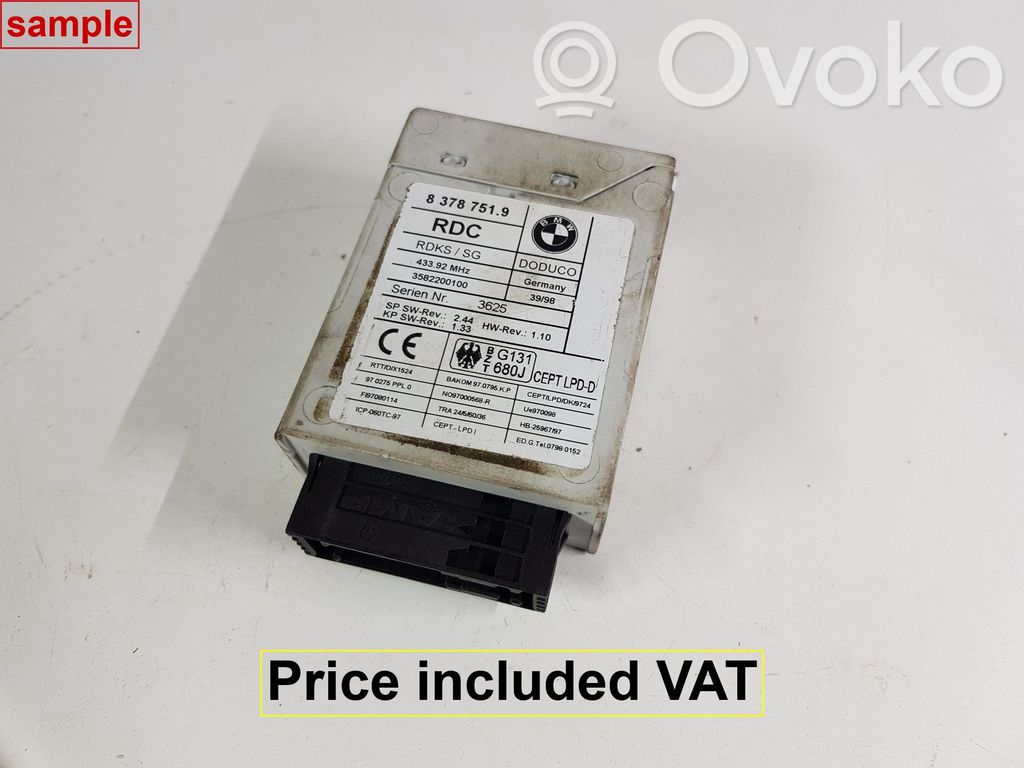 Module de pression des pneus   36118378751,8378751,6750256,6751371,6752127,6759023,8378751