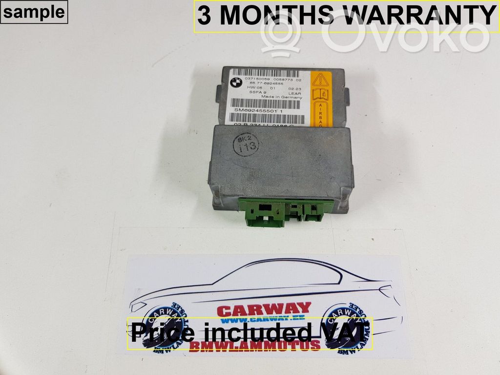 BMW 7 E65 E66 Unidad de control/módulo del Airbag 