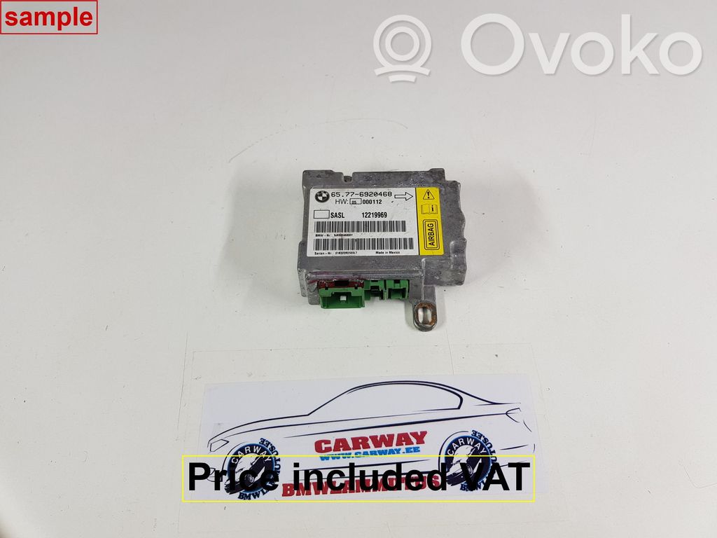 BMW 7 E65 E66 Unidad de control/módulo del Airbag 
