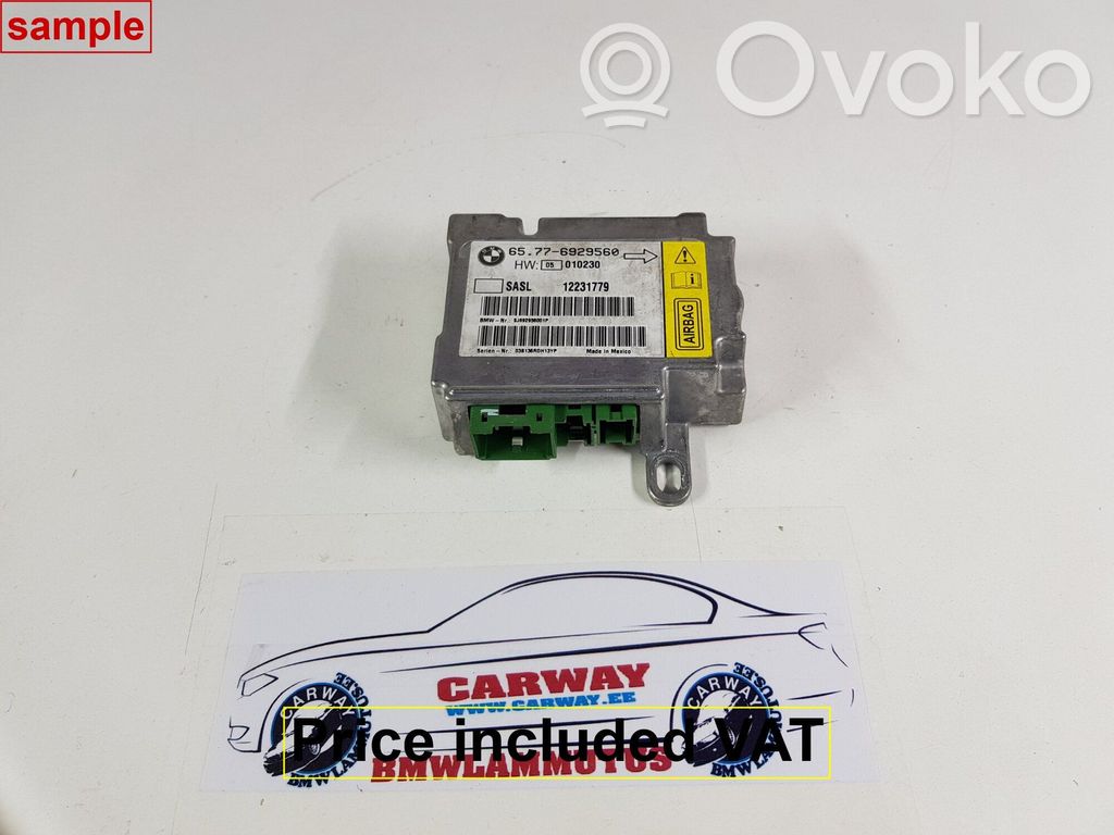 BMW 7 E65 E66 Unidad de control/módulo del Airbag 