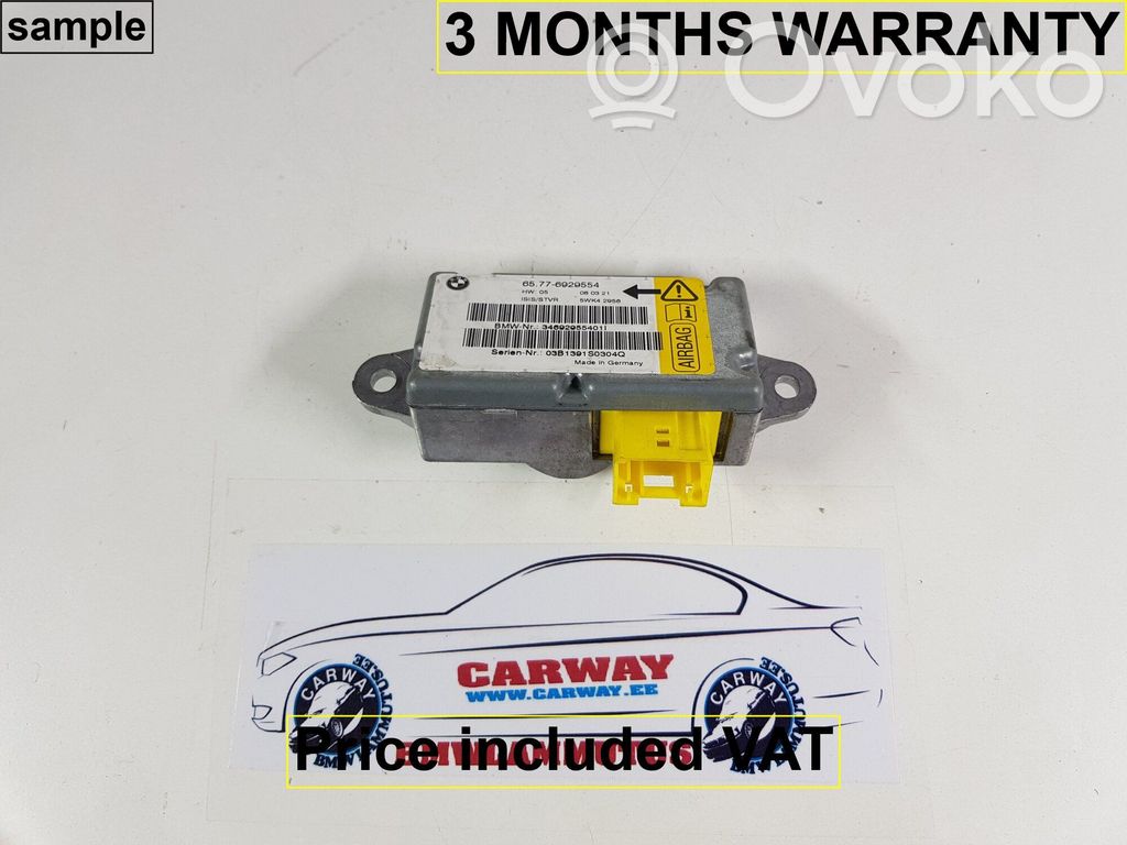 Module de contrôle airbag   65776970907,6970907,65776929554,0153405,0305774,0391432,0412294,0414768,6920478,6929554,6937420,6946104,6947416,6949902,6960228,6970907
