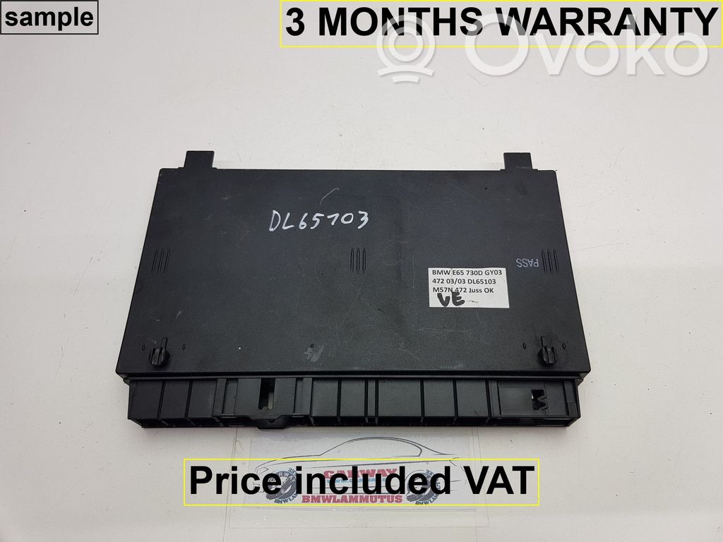 BMW 7 E65 E66 Seat control module 