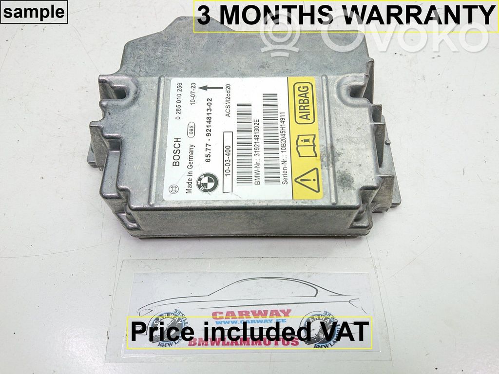 Airbag control unit/module   65779240083,9240083,65779214813,9131529,9141776,9154109,9159795,9165623,9171948,9189905,9204849,9214813,9240083
