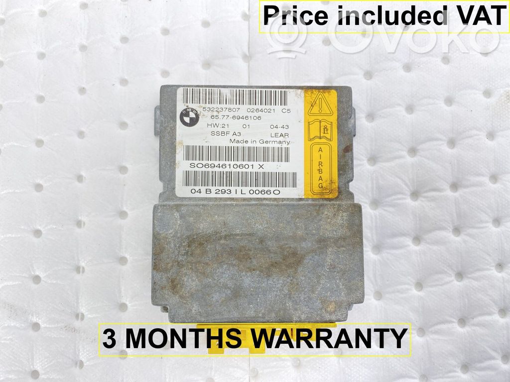 BMW 7 E65 E66 Centralina/modulo airbag 