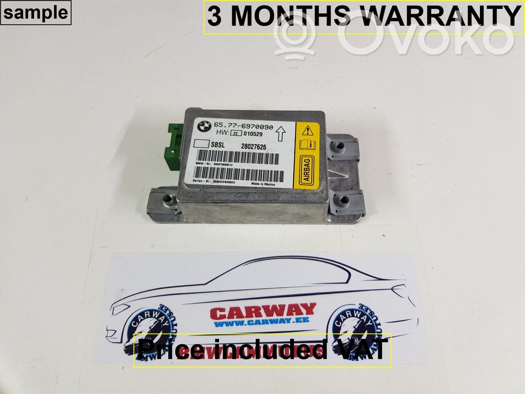 Module de contrôle airbag   65776970890,6970890,6970890,0393598,0407285,0413723,6970890