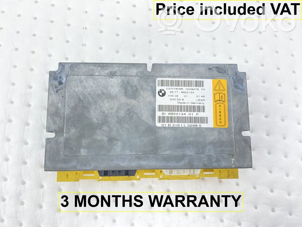 Module de contrôle airbag   65776949899,6949899,65776922144,0153418,0303014,0410457,6922144
