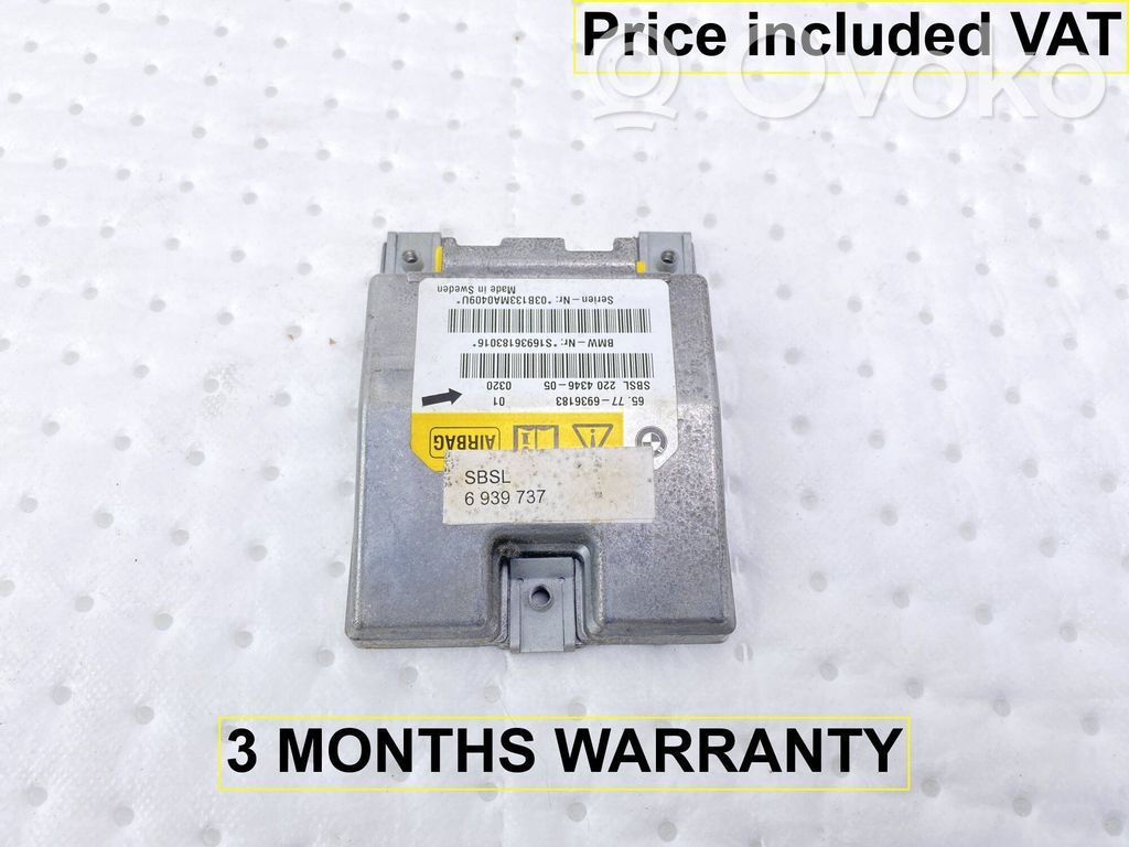 Airbag control unit/module   65776974364,6974364,65776939737,6936029,6936183,6937695,6939737,6940297,6942099,6945155,6953007,6962885