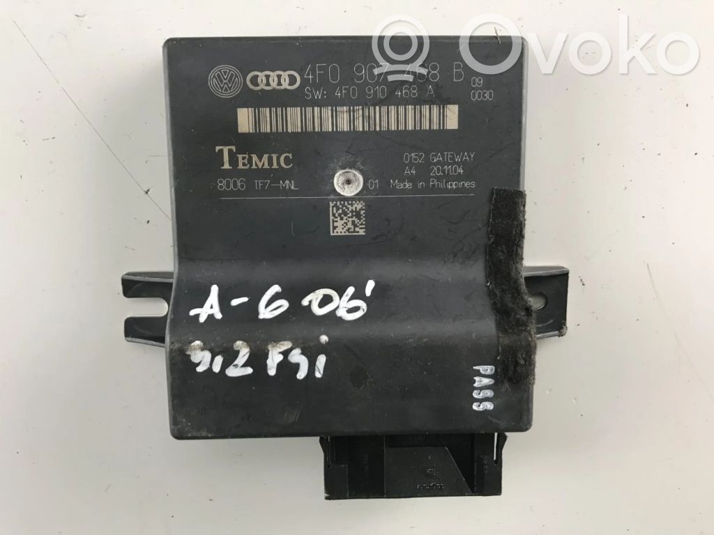 Audi A6 S6 C6 4F Gateway control module 
