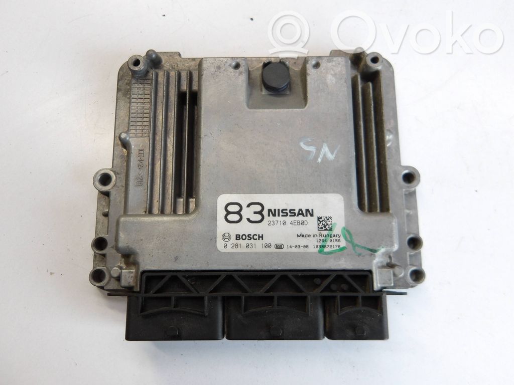 Engine control unit/module   237104EB0D,0281031100,1039S72176