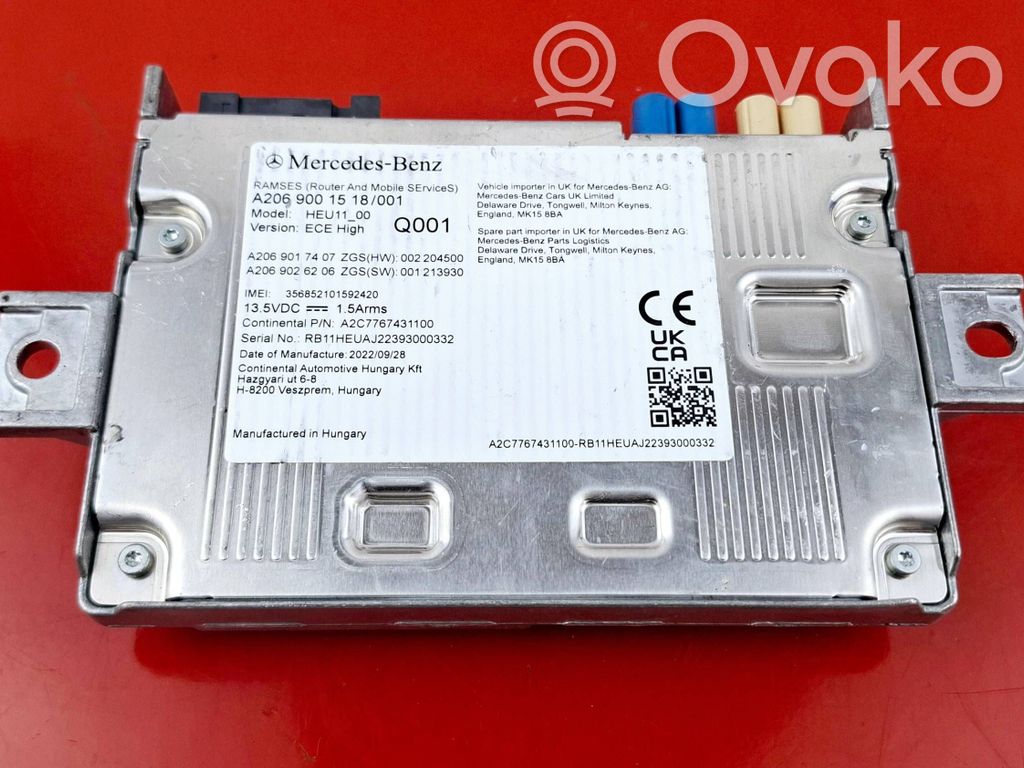 Mercedes-Benz C W206 Inne komputery / moduły / sterowniki 