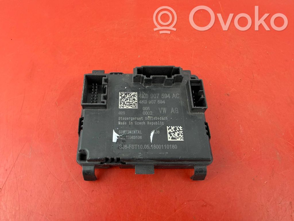 Audi A6 S6 C8 4K Sunroof control unit/module 