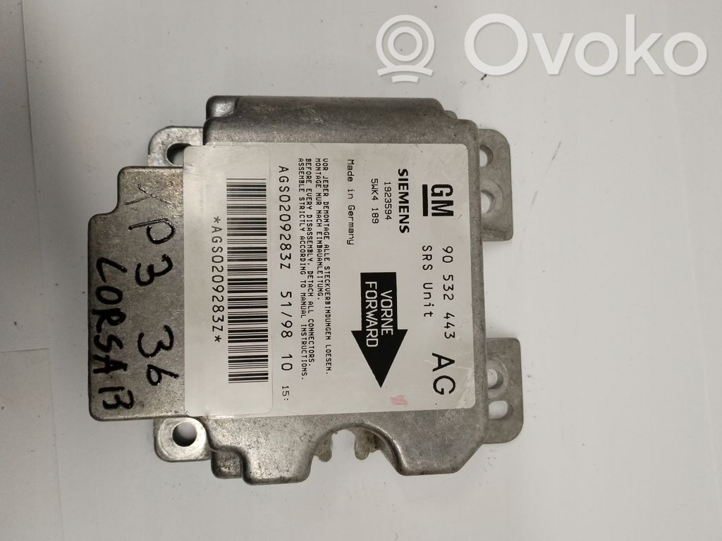 Airbag control unit/module   90532443