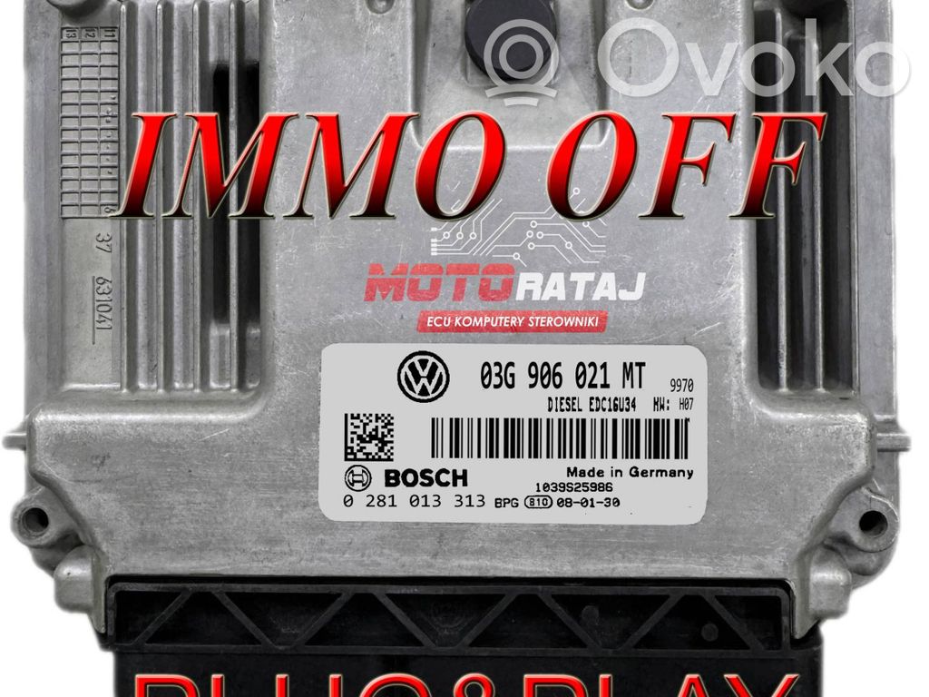Engine control unit/module   03G906021MT,1039S25986,0281013313
