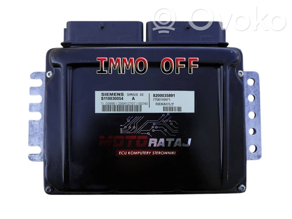 Engine control unit/module   S110030054A,8200035891,7700110471