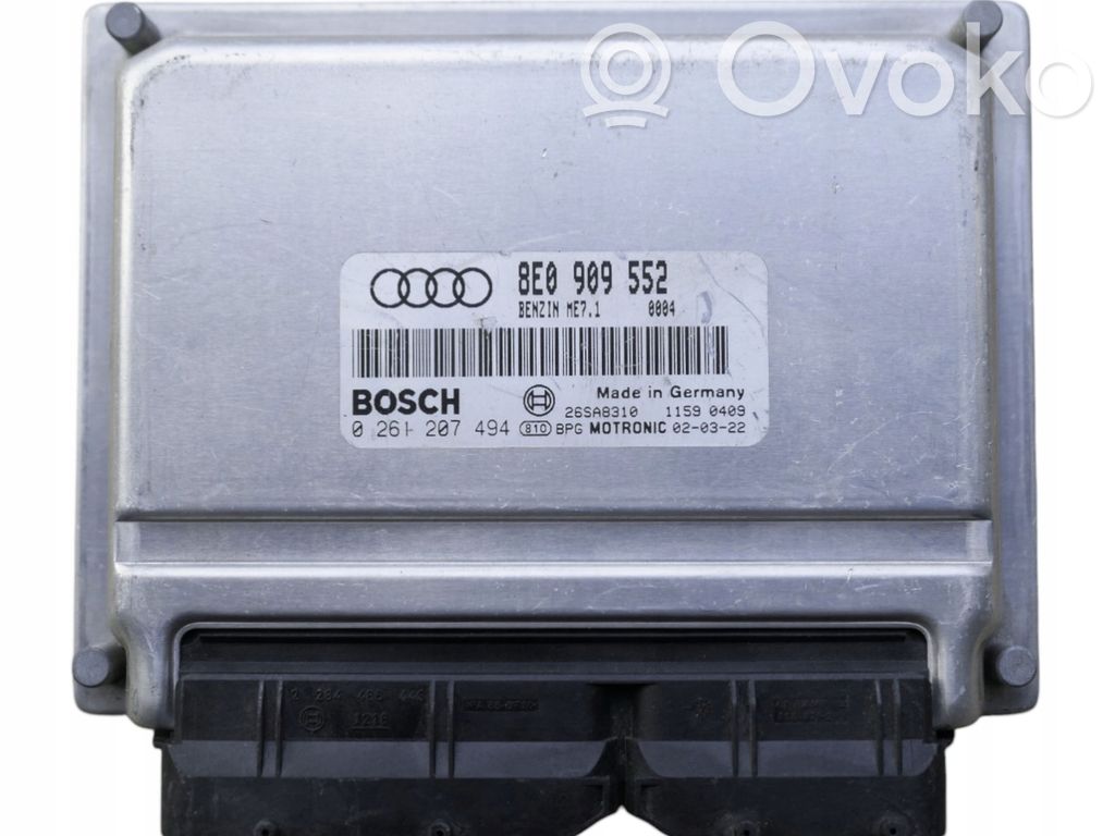Engine control unit/module   8E0909552,0261207494