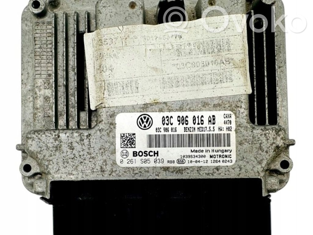 Engine control unit/module   03C906016AB,0261S05039