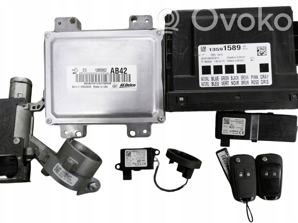 Engine ECU kit and lock set   12665802,13591589,13226127,AB42