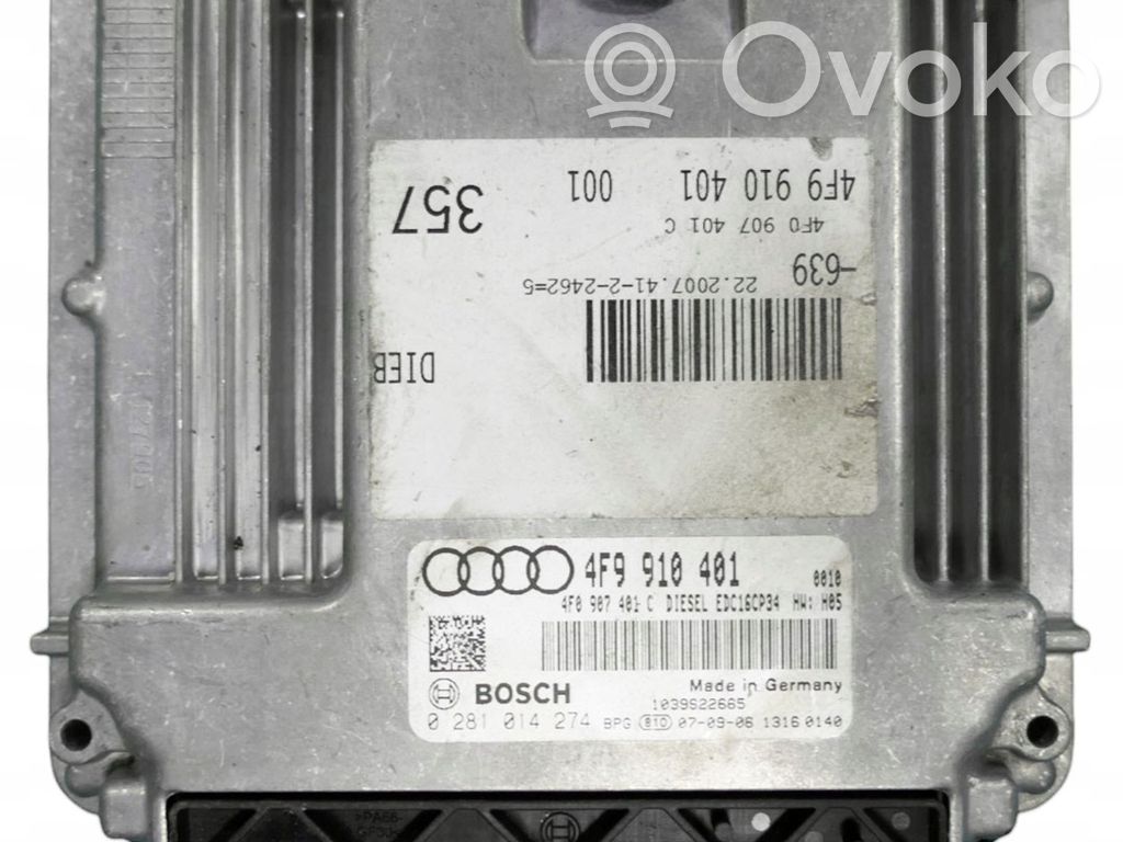 Audi A6 S6 C6 4F Engine control unit/module 
