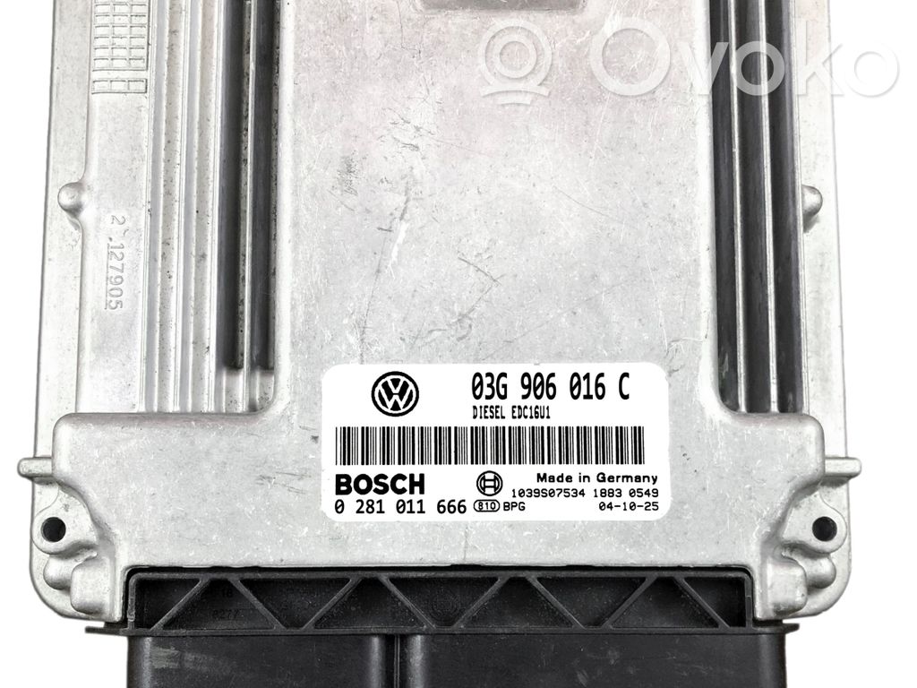 Engine control unit/module   03G906016C,0281011666