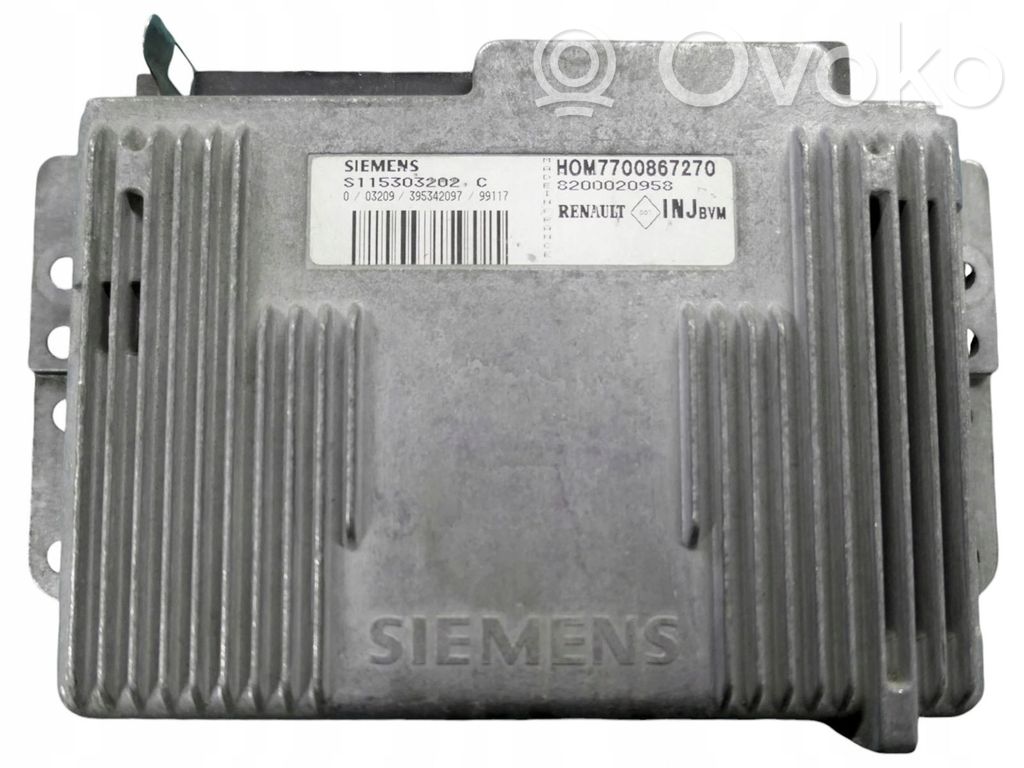 Engine control unit/module   7700867270,8200020958,S115303202C