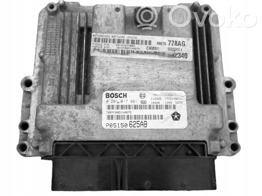 Engine control unit/module   PO5150625AB,0281017461,625AB