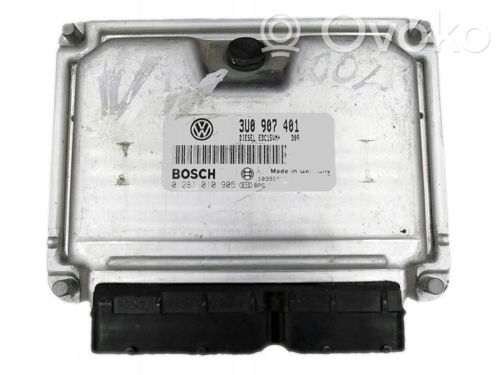 Engine control unit/module   3U0907401,0281010905