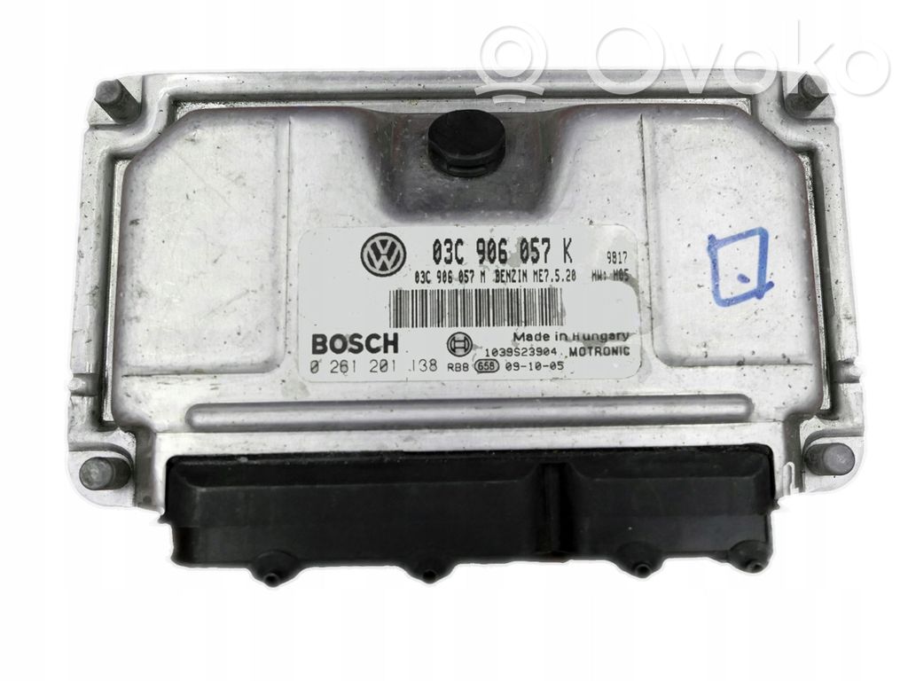 Engine control unit/module   03C906057K,0261201138