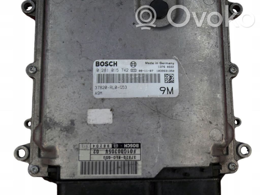 Engine control unit/module   0281015742,37820RL0G53