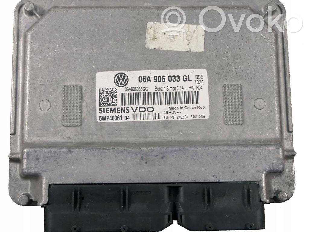 Engine control unit/module   06A906033GL,5WP40361