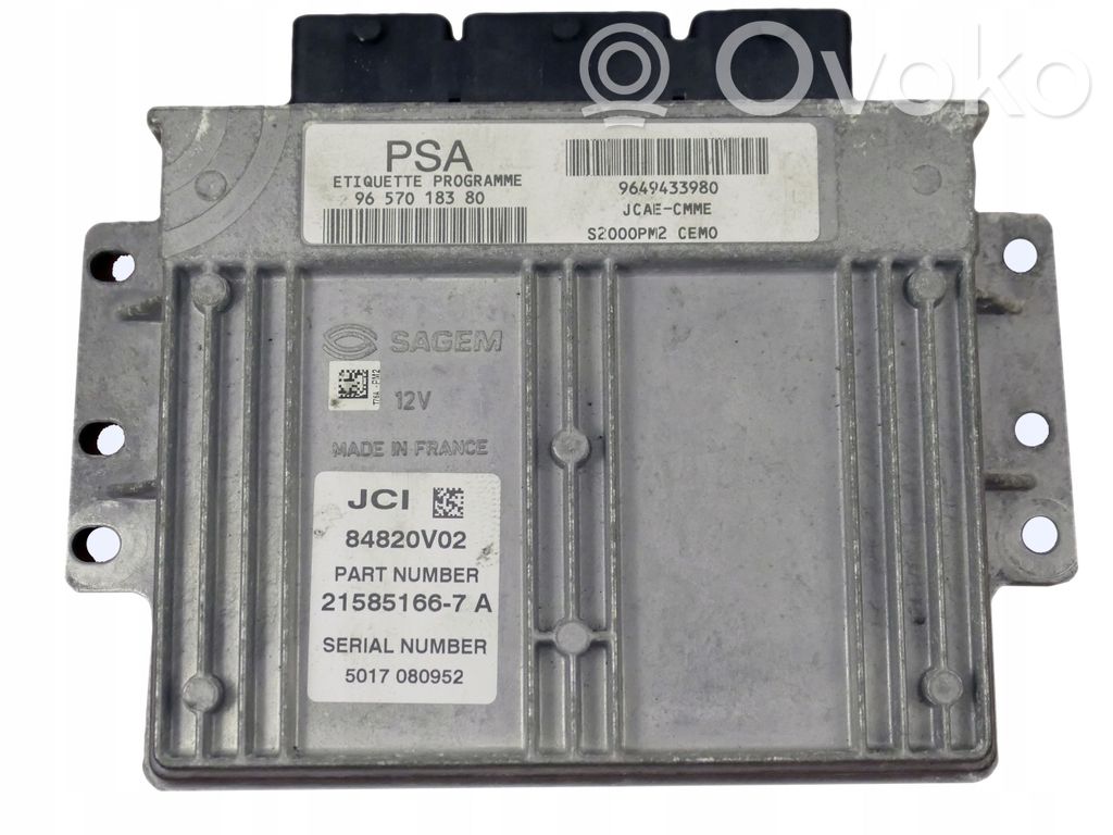 Citroen Berlingo Engine control unit/module 