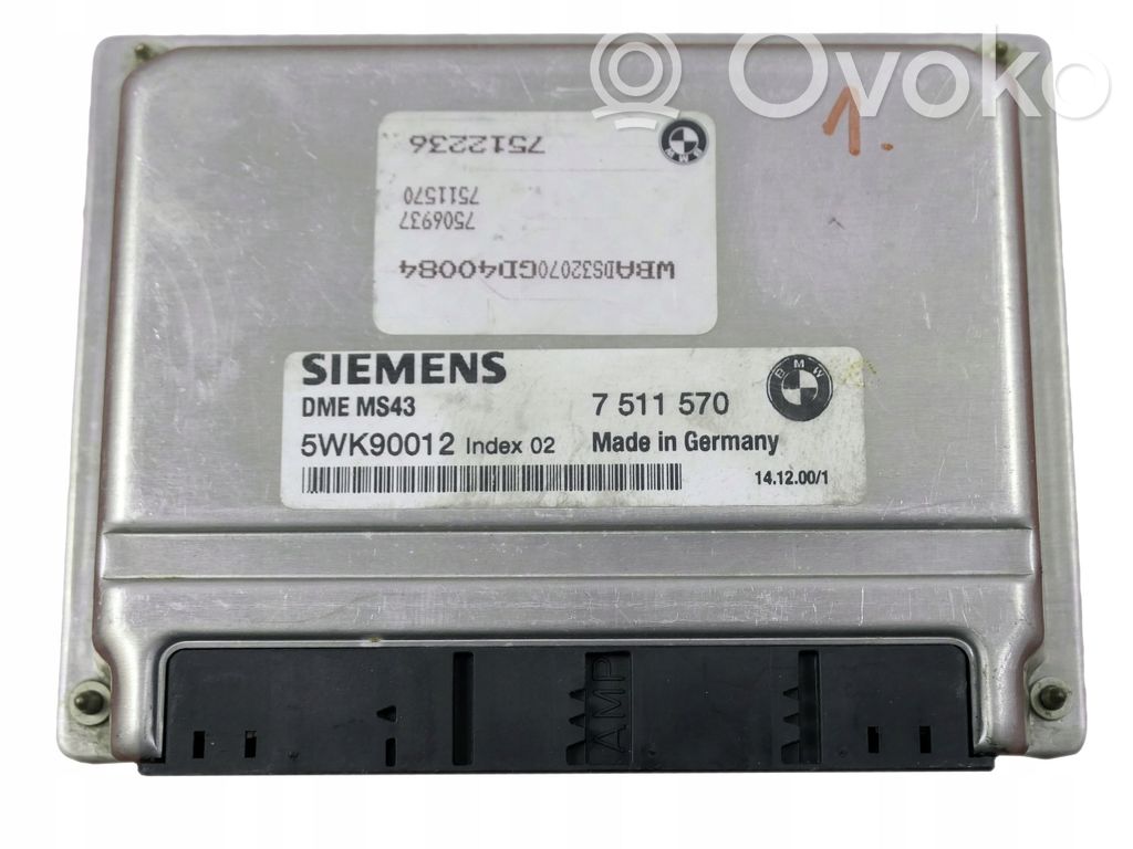 BMW 5 E39 Unidad de control/módulo del motor 