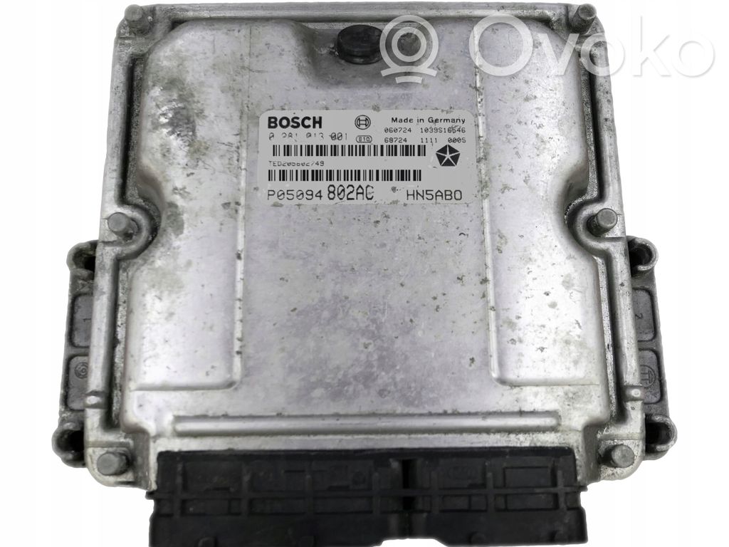 Engine control unit/module   P05094802AC,0281013001,802AC