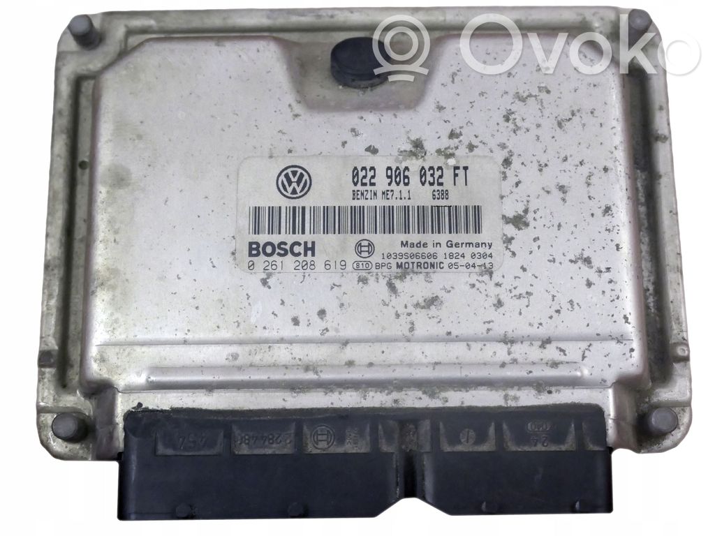 Engine control unit/module   022906032FT,0261208619