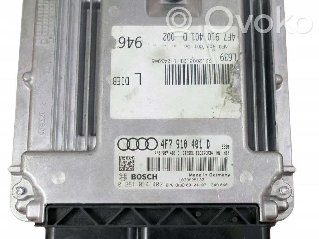 Audi A6 Allroad C6 Unidad de control/módulo del motor 