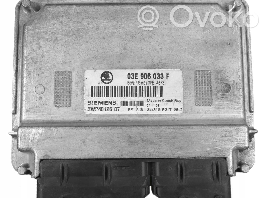 Engine control unit/module   03E906033F,5WP4012607