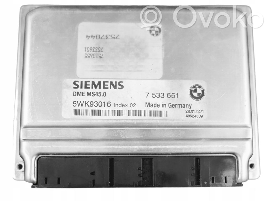 BMW X3 E83 Engine control unit/module 