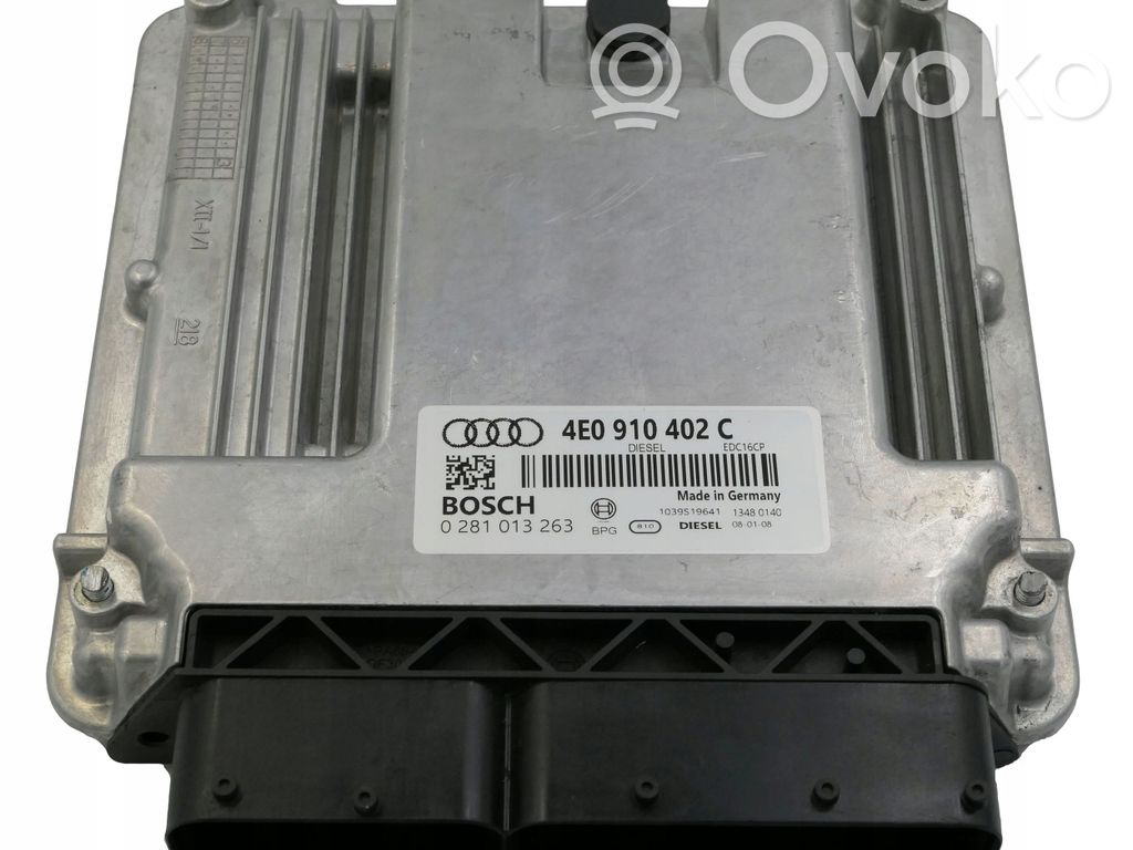 Audi A8 S8 D3 4E Unidad de control/módulo del motor 