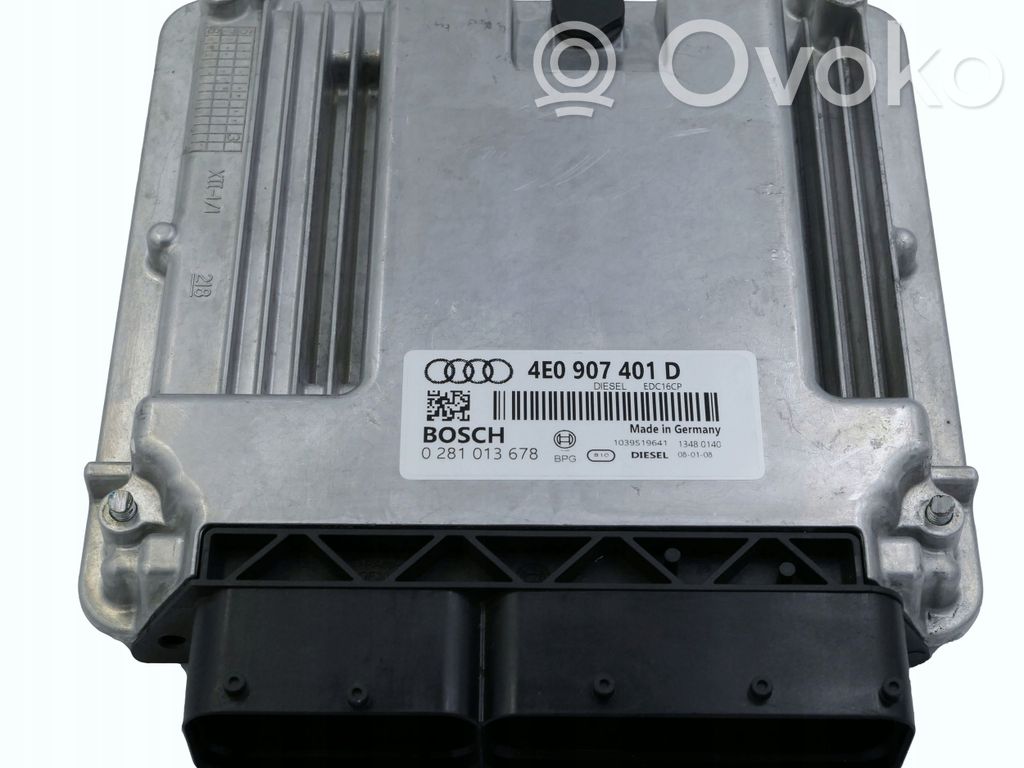 Audi A8 S8 D3 4E Dzinēja vadības bloks 