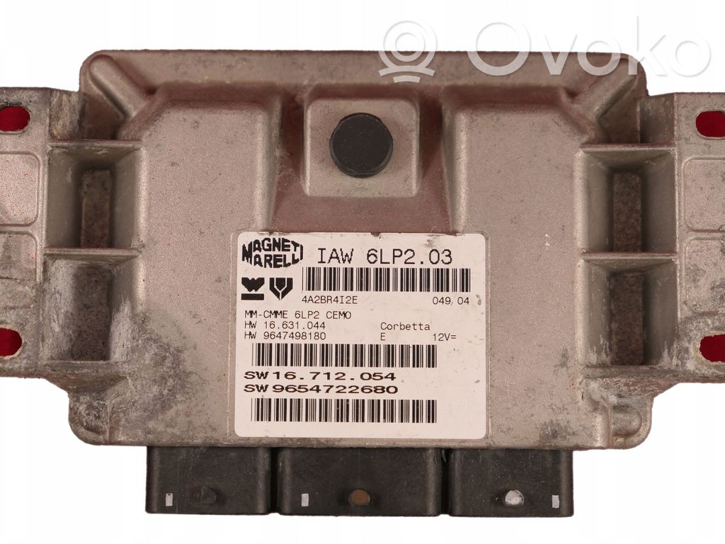 Engine control unit/module   9654722680,IAW6LP2