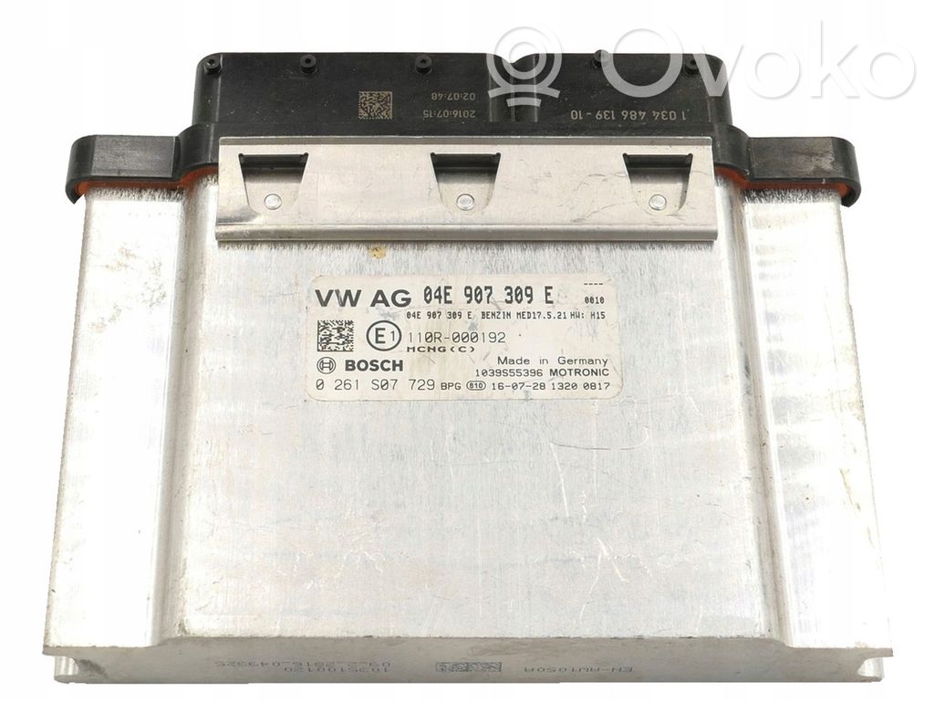 Engine control unit/module   04E907309E,0261S07729,MED17
