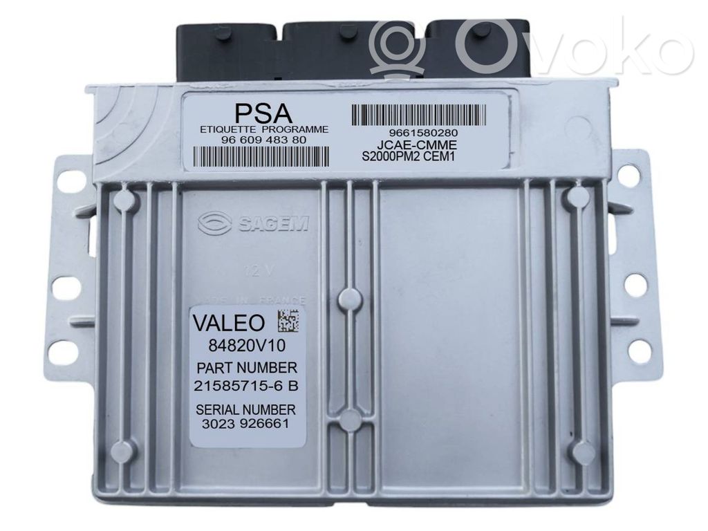 Engine control unit/module ECU   9660948380,9661580280,84820V10,215857156B