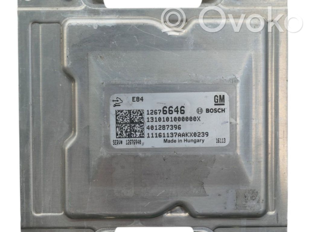 Engine control unit/module ECU   BOSCH,12676646,401287396