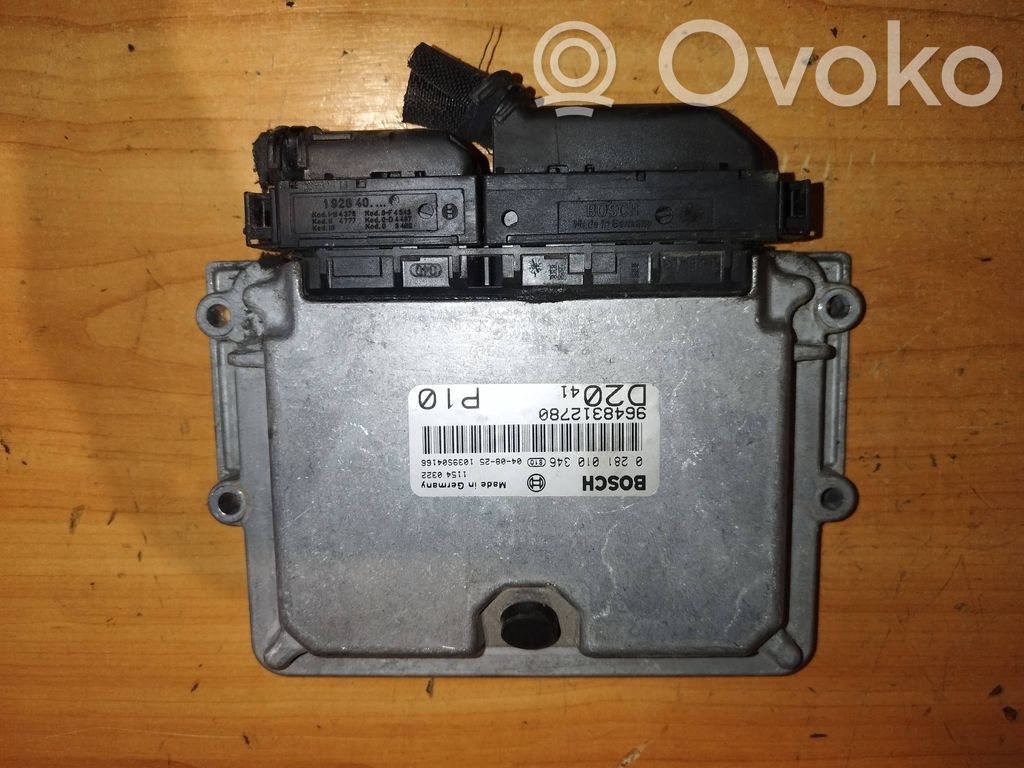 Engine control unit/module   9648312780,0281010346