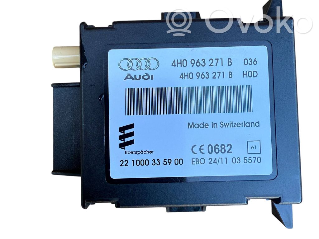 Audi A6 S6 C7 4G Unité de commande chauffage Webasto 