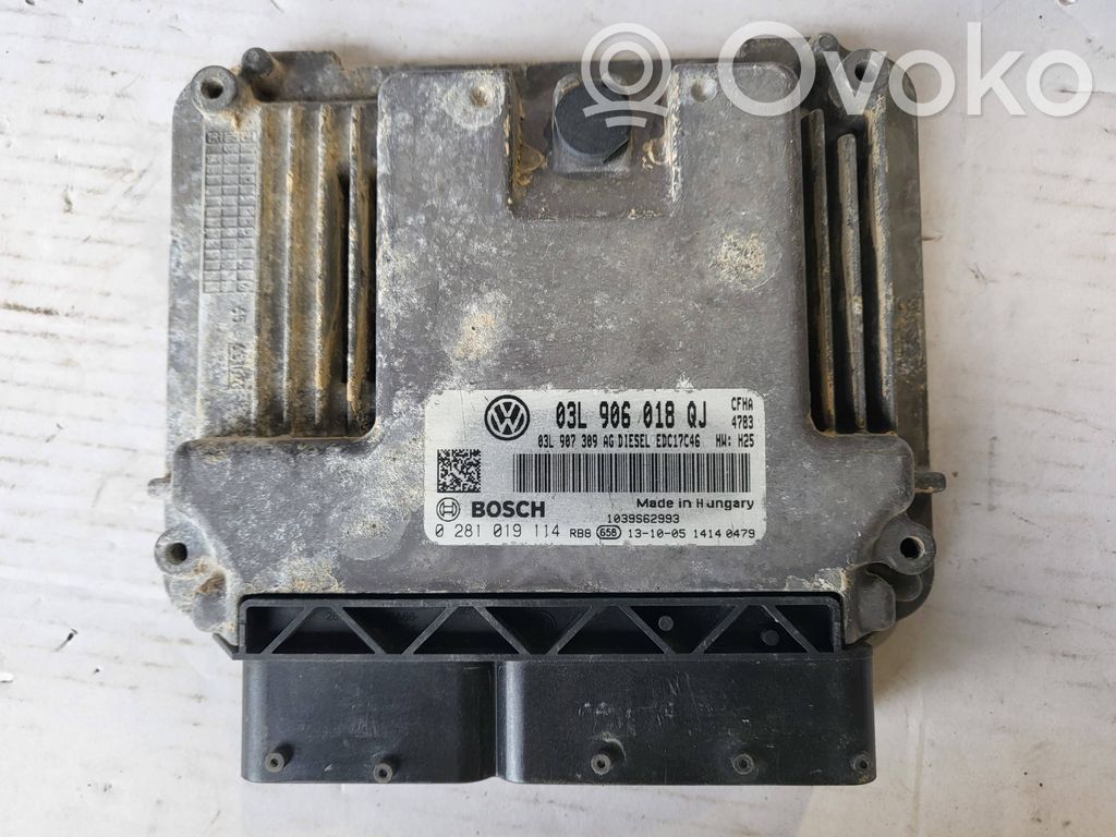 Engine control unit/module   03L906018QJ,03L907309AG,0281019114