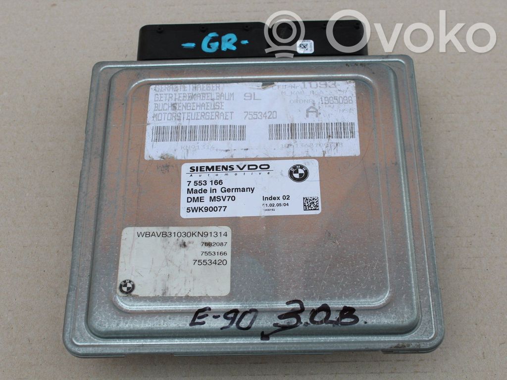 BMW 5 E60 E61 Moottorin ohjainlaite/moduuli 