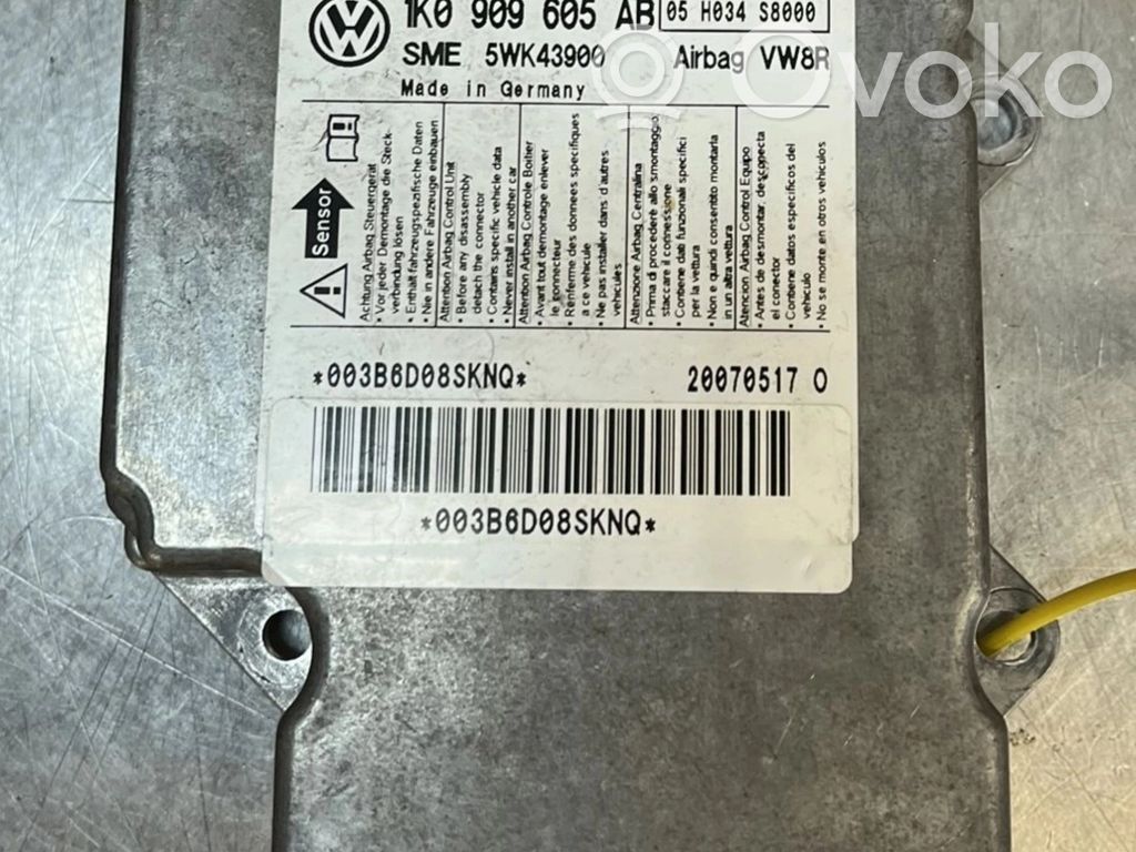 Volkswagen Golf V Unitate/modul de comandă airbaguri 