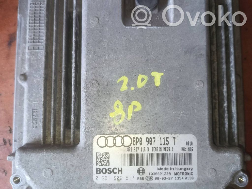 Engine control unit/module   8P0907115T,0261S02517