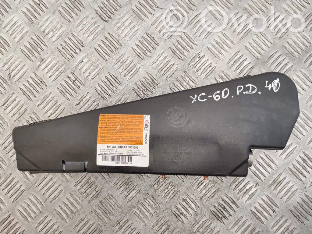 Volvo XC60 Poduszka powietrzna Airbag fotela 